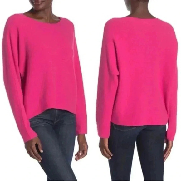free press Sweaters - Free Press Scoop Neck Bat Wing Sleeve Pink Sweater Women’s Size XXL